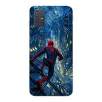 Manitoba Samsung Galaxy M31S Uyumlu Baskılı Yumuşak Silikon Telefon Kılıfı, Mavi