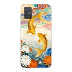 Manitoba Samsung Galaxy M31S Uyumlu Baskılı Yumuşak Silikon Telefon Kılıfı, Şeffaf, Balık Desenli