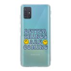 Manitoba Samsung Galaxy M31S Uyumlu Better Things Tasarımlı Şeffaf Telefon Kılıfı, Çok Renkli