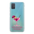 Manitoba Samsung Galaxy M31S Uyumlu Cool Mom Tasarımlı Şeffaf Telefon Kılıfı, Çok Renkli