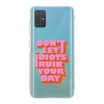 Manitoba Samsung Galaxy M31S Uyumlu Dont Let Tasarımlı Şeffaf Telefon Kılıfı, Çok Renkli