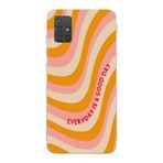 Manitoba Samsung Galaxy M31S Uyumlu Everyday Is A Good Day Tasarımlı Şeffaf Telefon Kılıfı, Çok Renkli