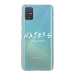 Manitoba Samsung Galaxy M31S Uyumlu Haters Tasarımlı Şeffaf Telefon Kılıfı, Çok Renkli