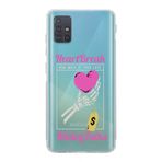 Manitoba Samsung Galaxy M31S Uyumlu Heart Break Tasarımlı Şeffaf Telefon Kılıfı, Çok Renkli