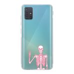 Manitoba Samsung Galaxy M31S Uyumlu İskelet Tasarımlı Şeffaf Telefon Kılıfı, Çok Renkli