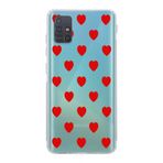 Manitoba Samsung Galaxy M31S Uyumlu Kalpler Tasarımlı Şeffaf Telefon Kılıfı, Silikon, Çok Renkli