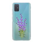 Manitoba Samsung Galaxy M31S Uyumlu Leylak Tasarımlı Baskılı Şeffaf Telefon Kılıfı