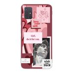 Manitoba Samsung Galaxy M31S Uyumlu Love Your Self Tasarımlı Şeffaf Telefon Kılıfı, Çok Renkli