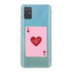 Manitoba Samsung Galaxy M31S Uyumlu Lucky You Kart Tasarımlı Baskılı Şeffaf Telefon Kılıfı