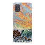 Manitoba Samsung Galaxy M31S Uyumlu Manzara Tasarımlı Şeffaf Telefon Kılıfı, Çok Renkli