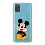 Manitoba Samsung Galaxy M31S Uyumlu Mickey Tasarımlı Şeffaf Telefon Kılıfı, Çok Renkli
