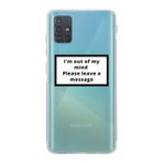 Manitoba Samsung Galaxy M31S Uyumlu Out Of Mind Tasarımlı Şeffaf Telefon Kılıfı, Çok Renkli