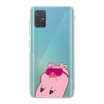 Manitoba Samsung Galaxy M31S Uyumlu Sevimli Domuz Tasarımlı Baskılı Şeffaf Telefon Kılıfı