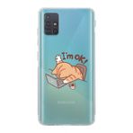 Manitoba Samsung Galaxy M31S Uyumlu Sevimli Kedi Tasarımlı Baskılı Şeffaf Telefon Kılıfı