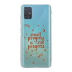 Manitoba Samsung Galaxy M31S Uyumlu Small Progress Tasarımlı Şeffaf Telefon Kılıfı, Çok Renkli