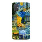 Manitoba Samsung Galaxy M31S Uyumlu Van Gogh Kolaj Tasarımlı Şeffaf Telefon Kılıfı, Çok Renkli