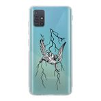 Manitoba Samsung Galaxy M31S Uyumlu Yıldırım Tasarımlı Baskılı Şeffaf Telefon Kılıfı