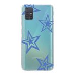 Manitoba Samsung Galaxy M31S Uyumlu Yıldız Tasarımlı Baskılı Şeffaf Telefon Kılıfı