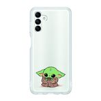 Manitoba Samsung Galaxy M34 5G ile Uyumlu Baby Yoda Tasarımlı Baskılı Şeffaf Telefon Kılıfı