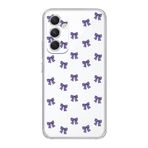 Manitoba Samsung Galaxy M34 5G ile Uyumlu Baskılı Yumuşak Silikon Şeffaf Telefon Kılıfı, Mor Fiyonk Deseni