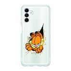 Manitoba Samsung Galaxy M34 5G ile Uyumlu Garfield Tasarımlı Baskılı Şeffaf Telefon Kılıfı