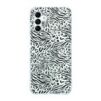 Manitoba Samsung Galaxy M34 5G ile Uyumlu Zebra Leopar Desen Baskılı Şeffaf Silikon Telefon Kılıfı