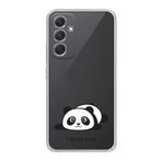 Manitoba Samsung Galaxy M34 Uyumlu Baskılı Yumuşak Silikon Şeffaf Telefon Kılıfı, Panda Desen
