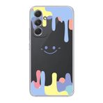 Manitoba Samsung Galaxy M34 Uyumlu Baskılı Yumuşak Silikon Şeffaf Telefon Kılıfı, Renkli Desen