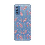 Manitoba Samsung Galaxy M52 ile Uyumlu Baskılı Yumuşak Silikon Şeffaf Telefon Kılıfı, Çiçek Desen