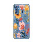 Manitoba Samsung Galaxy M52 ile Uyumlu Baskılı Yumuşak Silikon Şeffaf Telefon Kılıfı, Çiçek Deseni