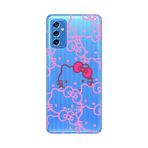 Manitoba Samsung Galaxy M52 Uyumlu Hello Kitty Tasarımlı Baskılı Şeffaf Telefon Kılıfı