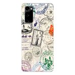 Manitoba Samsung Galaxy S20 FE Uyumlu Baskılı Yumuşak Silikon Telefon Kılıfı, Posta Pulu Deseni