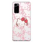 Manitoba Samsung Galaxy S20 FE Uyumlu Hello Kitty Tasarımlı Baskılı Şeffaf Telefon Kılıfı