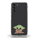 Manitoba Samsung Galaxy S21 Uyumlu Baby Yoda Tasarımlı Baskılı Şeffaf Telefon Kılıfı