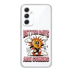 Manitoba Samsung Galaxy S23 Plus Uyumlu Better Days Tasarımlı Şeffaf Telefon Kılıfı, Silikon, Çok Renkli