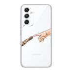 Manitoba Samsung Galaxy S23 Plus Uyumlu El ve Pati Tasarımlı Şeffaf Telefon Kılıfı