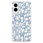 Manitoba Samsung Galaxy S25 Edge Uyumlu Baskılı Yumuşak Silikon Şeffaf Telefon Kılıfı, Köpek Deseni