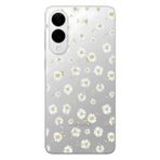Manitoba Samsung Galaxy S25 Edge Uyumlu Baskılı Yumuşak Silikon Şeffaf Telefon Kılıfı, Papatya Deseni