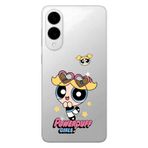 Manitoba Samsung Galaxy S25 Edge Uyumlu Baskılı Yumuşak Silikon Şeffaf Telefon Kılıfı, Powerpuff Girls Desen