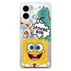 Manitoba Samsung Galaxy S25 Edge Uyumlu Baskılı Yumuşak Silikon Şeffaf Telefon Kılıfı, SpongeBob Desen