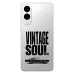 Manitoba Samsung Galaxy S25 Edge Uyumlu Baskılı Yumuşak Silikon Şeffaf Telefon Kılıfı, Vintage Soul Desen