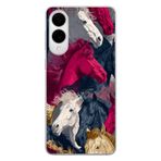 Manitoba Samsung Galaxy S25 Edge Uyumlu Baskılı Yumuşak Silikon Telefon Kılıfı, At Deseni