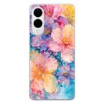 Manitoba Samsung Galaxy S25 Edge Uyumlu Baskılı Yumuşak Silikon Telefon Kılıfı, Çiçek Desen, Şeffaf