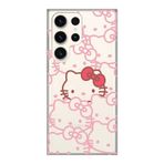Manitoba Samsung Galaxy S25 Ultra Uyumlu Hello Kitty Tasarımlı Baskılı Şeffaf Telefon Kılıfı