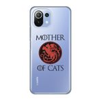 Manitoba Xiaomi Mi 11 Lite ile Uyumlu Baskılı Yumuşak Silikon Şeffaf Telefon Kılıfı, Mother of Cats Desen