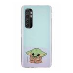Manitoba Xiaomi Mi Note 10 Lite ile Uyumlu Baby Yoda Tasarımlı Baskılı Şeffaf Telefon Kılıfı