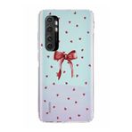 Manitoba Xiaomi Mi Note 10 Lite ile Uyumlu Baskılı Yumuşak Silikon Şeffaf Telefon Kılıfı, Kırmızı Kalp Desen