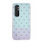Manitoba Xiaomi Mi Note 10 Lite ile Uyumlu Baskılı Yumuşak Silikon Şeffaf Telefon Kılıfı, Mor Kalp Deseni