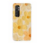 Manitoba Xiaomi Mi Note 10 Lite ile Uyumlu Baskılı Yumuşak Silikon Şeffaf Telefon Kılıfı, Sarı Çiçek Deseni