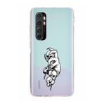 Manitoba Xiaomi Mi Note 10 Lite Uyumlu Kuru Kafa Tasarımlı Baskılı Şeffaf Silikon Telefon Kılıfı